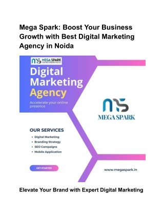 Mega Spark_ Boost Your Business Growth with Best Digital Marketing Agency in Noida