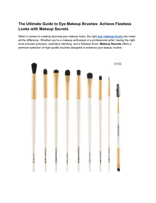 The Ultimate Guide to Eye Makeup Brushes_ Achieve Flawless Looks with Makeup Secrets