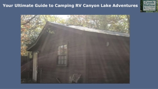 Your Ultimate Guide to Camping RV Canyon Lake Adventures