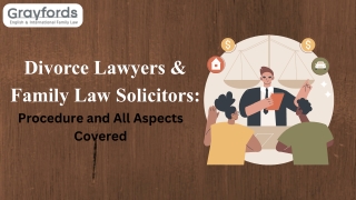 Divorce Lawyers & Family Law Solicitors  Procedure and All Aspects Covered