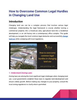 How to Overcome Common Legal Hurdles in Changing Land Use_GR GROUP
