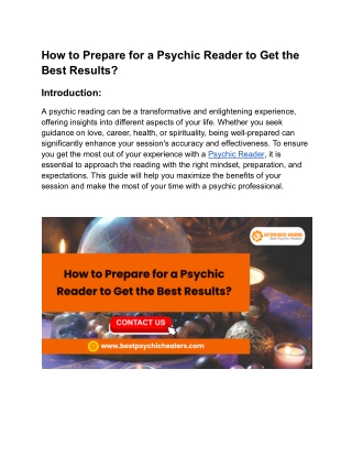 How to Prepare for a Psychic Reader to Get the Best Results_