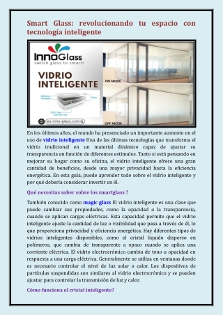 vidrio inteligente
