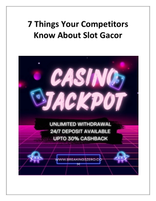 The Problem With The New Slot Gacor Terbaru