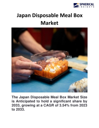 Japan Disposable Meal Box Market