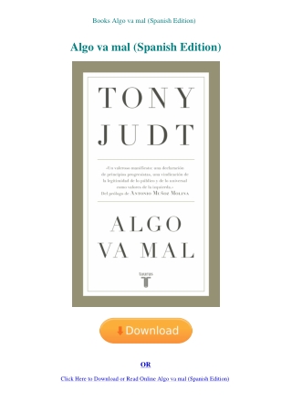 Books Algo va mal (Spanish Edition)