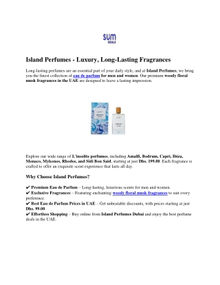 Island Perfumes - Luxury, Long-Lasting Fragrances