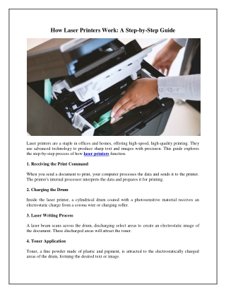 how laser printers work a step by step guide