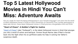 Top 5 Latest Hollywood Movies in Hindi You Can't Miss_ Adventure Awaits