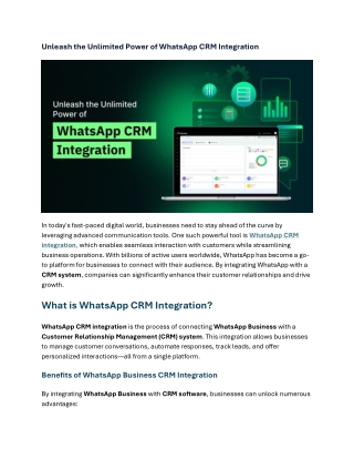 unleash the unlimited power of whatsapp