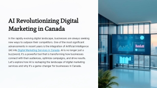 Why AI is a Game-Changer for Digital Marketing Services in Canada