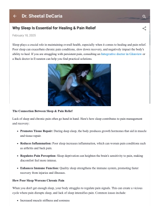 Why Sleep Is Essential for Healing & Pain Relief