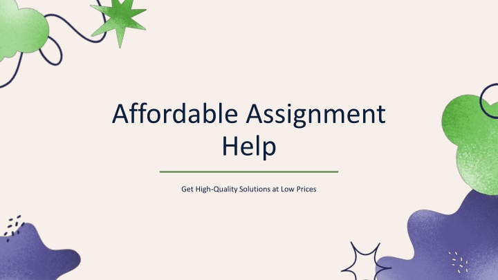 affordable assignment help