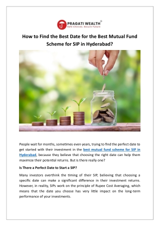 How to Find the Best Date for the Best Mutual Fund Scheme for SIP in Hyderabad