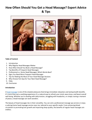 How Often Should You Get a Head Massage. Expert Advice & Tips