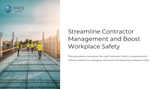 Contractor Software for Safety and Subcontractor Management