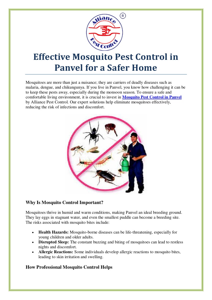 effective mosquito pest control in panvel