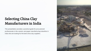 Selecting-China-Clay-Manufacturers-in-India