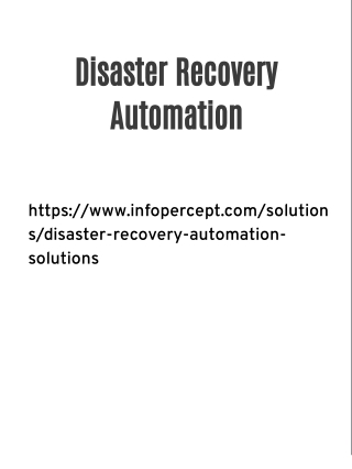 Disaster Recovery Automation