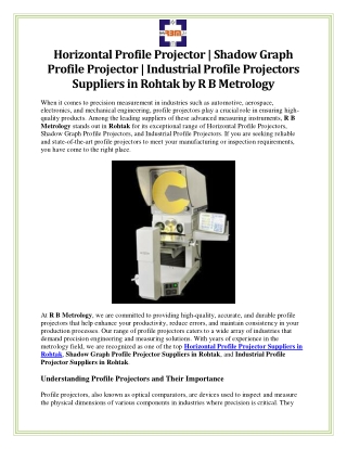 horizontal profile projector shadow graph profile
