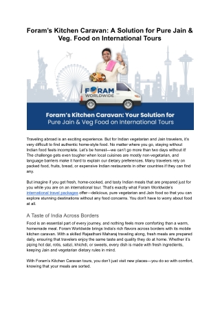 Foram’s Kitchen Caravan_ Your Solution for Pure Jain & Veg Food on International Tours.docx