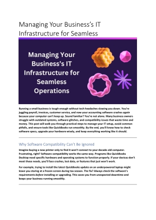 managing your business s it infrastructure