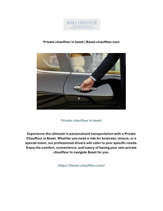 Private chauffeur in basel | Basel-chauffeur.com