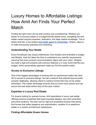 Luxury Homes to Affordable Listings_ How Amit Airi Finds Your Perfect Match