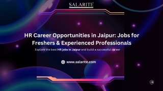 HR Career Opportunities in Jaipur Jobs for Freshers & Experienced Professionals