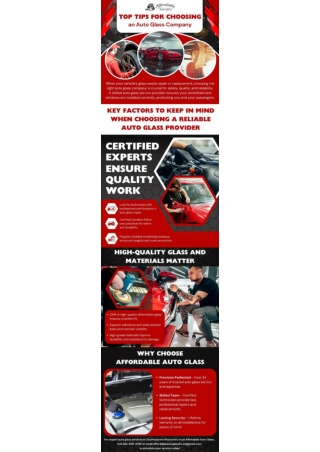 Top Tips for Choosing an Auto Glass Company