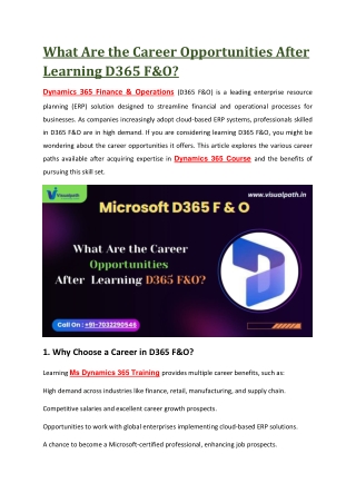 what are the career opportunities after learning