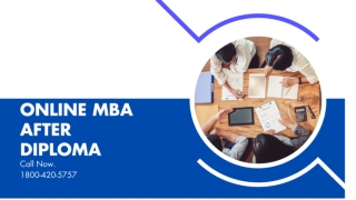 Online MBA after Diploma