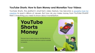 youtube shorts how to earn money and monetize