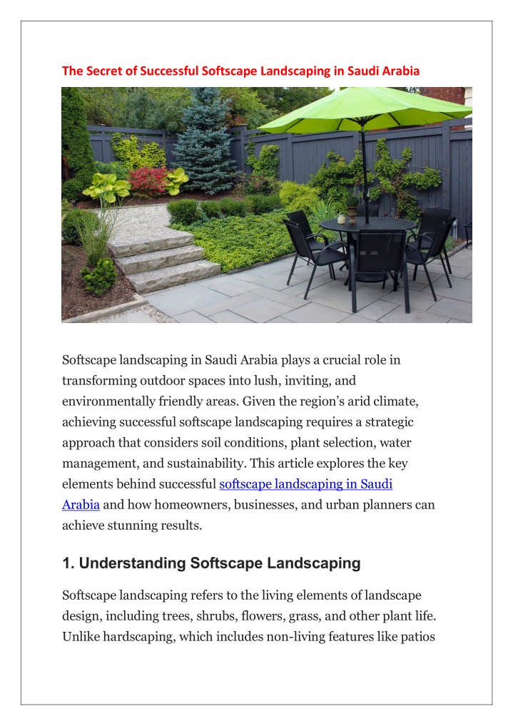 the secret of successful softscape landscaping