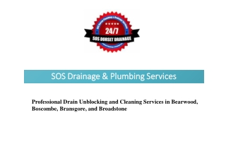 Professional Drain Unblocking and Cleaning Services in Bearwood, Boscombe, Brans