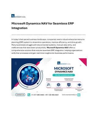 microsoft dynamics nav for seamless