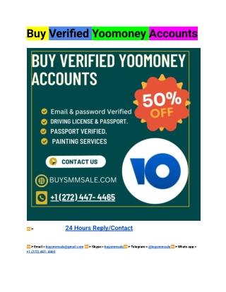 Buy Verified Yoomoney Accounts