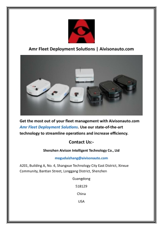 amr fleet deployment solutions aivisonauto com