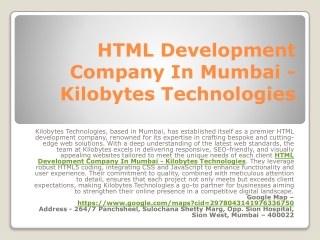 html development company in mumbai kilobytes technologies