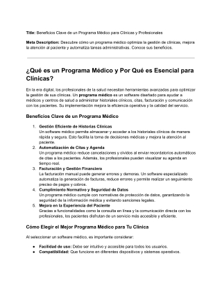 _Beneficios Clave de un Programa Médico para Clínicas y Profesionales