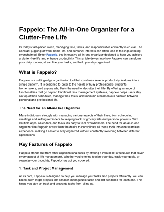 fappelo the all in one organizer for a clutter