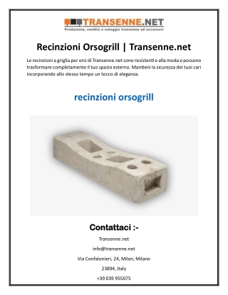 recinzioni orsogrill transenne net