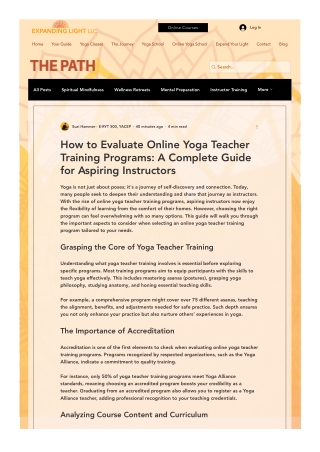 How to Evaluate Online Yoga Teacher Training Programs: A Complete Guide for Aspiring Instructors