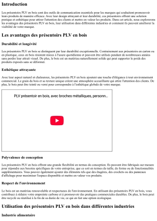 Présentoir PLV en bois : un outil de communication efficace pour votre marque