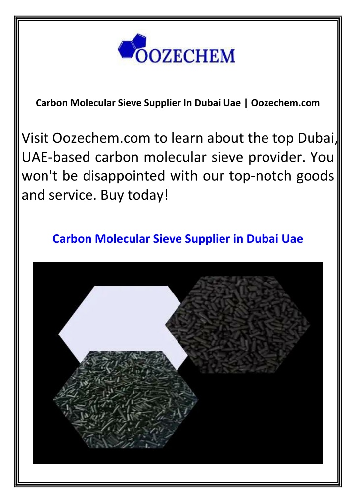 carbon molecular sieve supplier in dubai