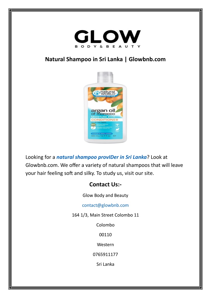 natural shampoo in sri lanka glowbnb com