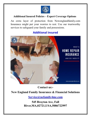 Additional Insured Policies – Expert Coverage Options