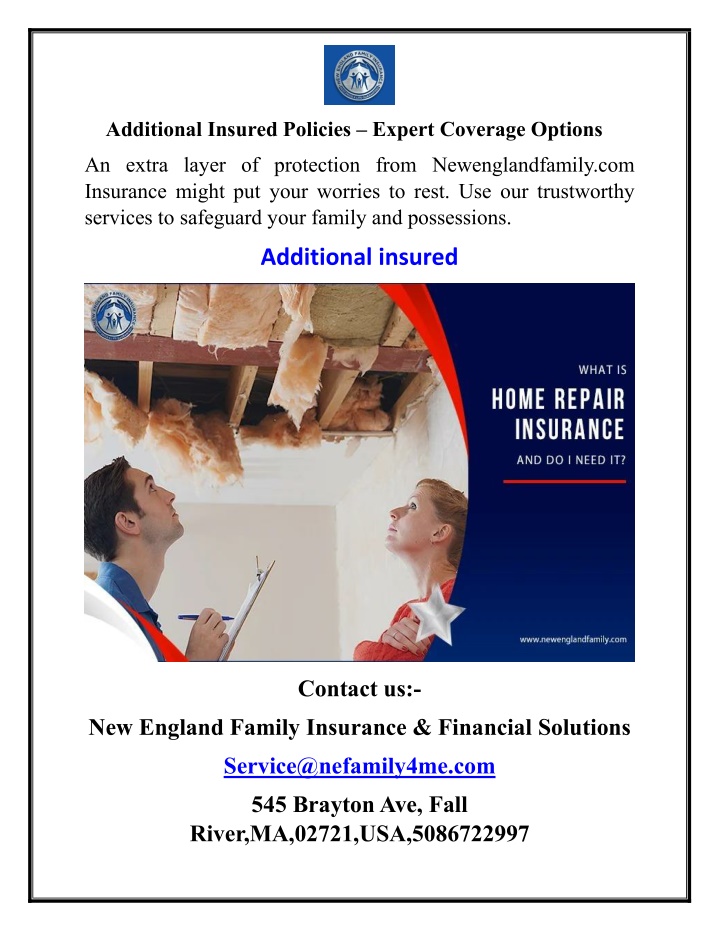 additional insured policies expert coverage