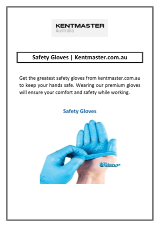 safety gloves kentmaster com au