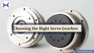 Choosing the Right Servo Gearbox